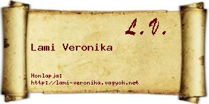 Lami Veronika névjegykártya